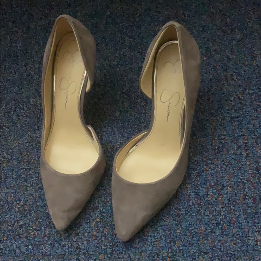 Classic grey heels with pointy toe, make an offer